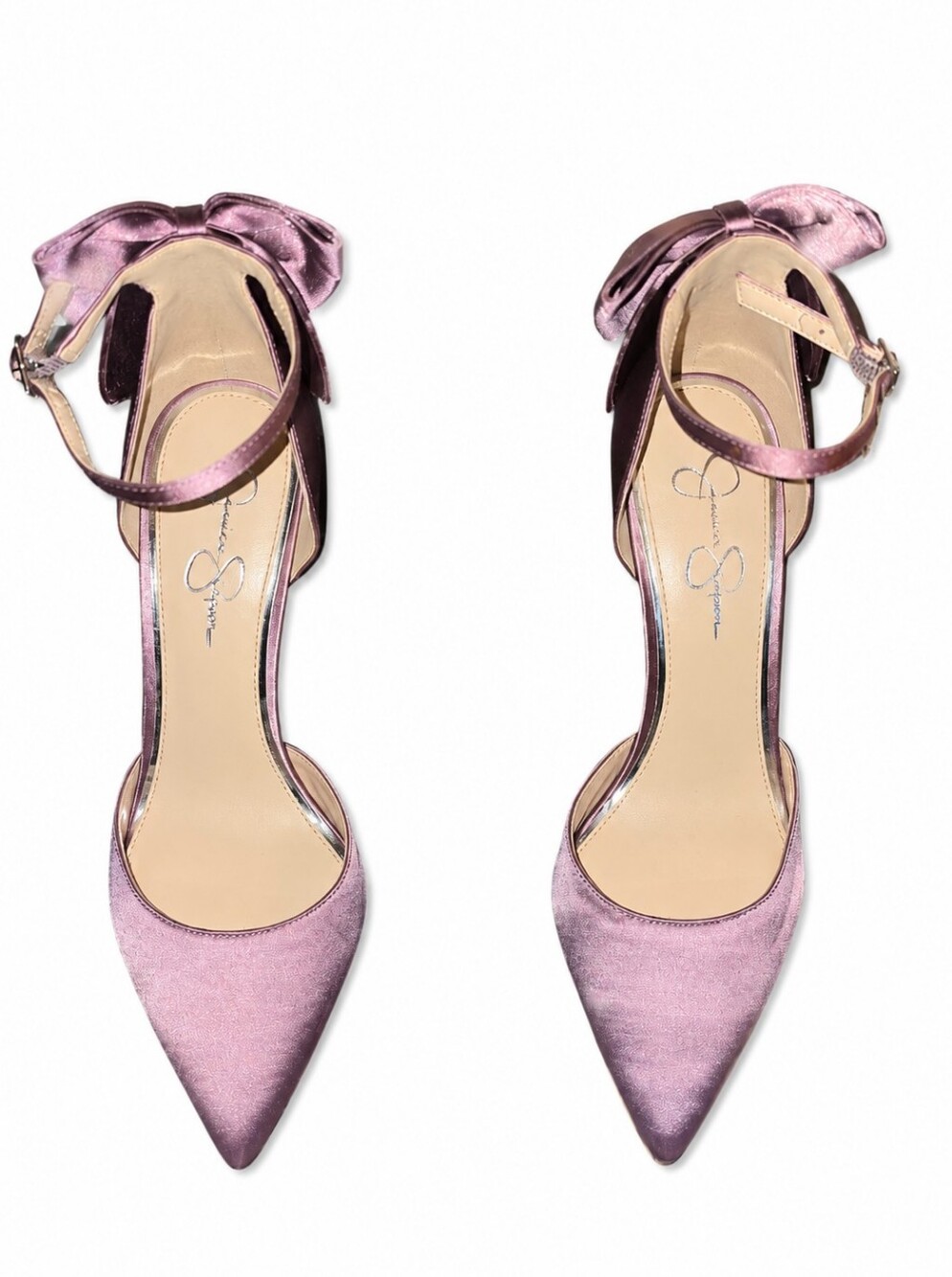 Jessica Simpson Polla Pointed-Toe Satin Pumps - Size 10 New